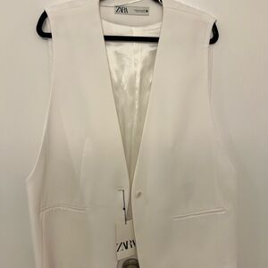 Zara Ivory Buttoned Top